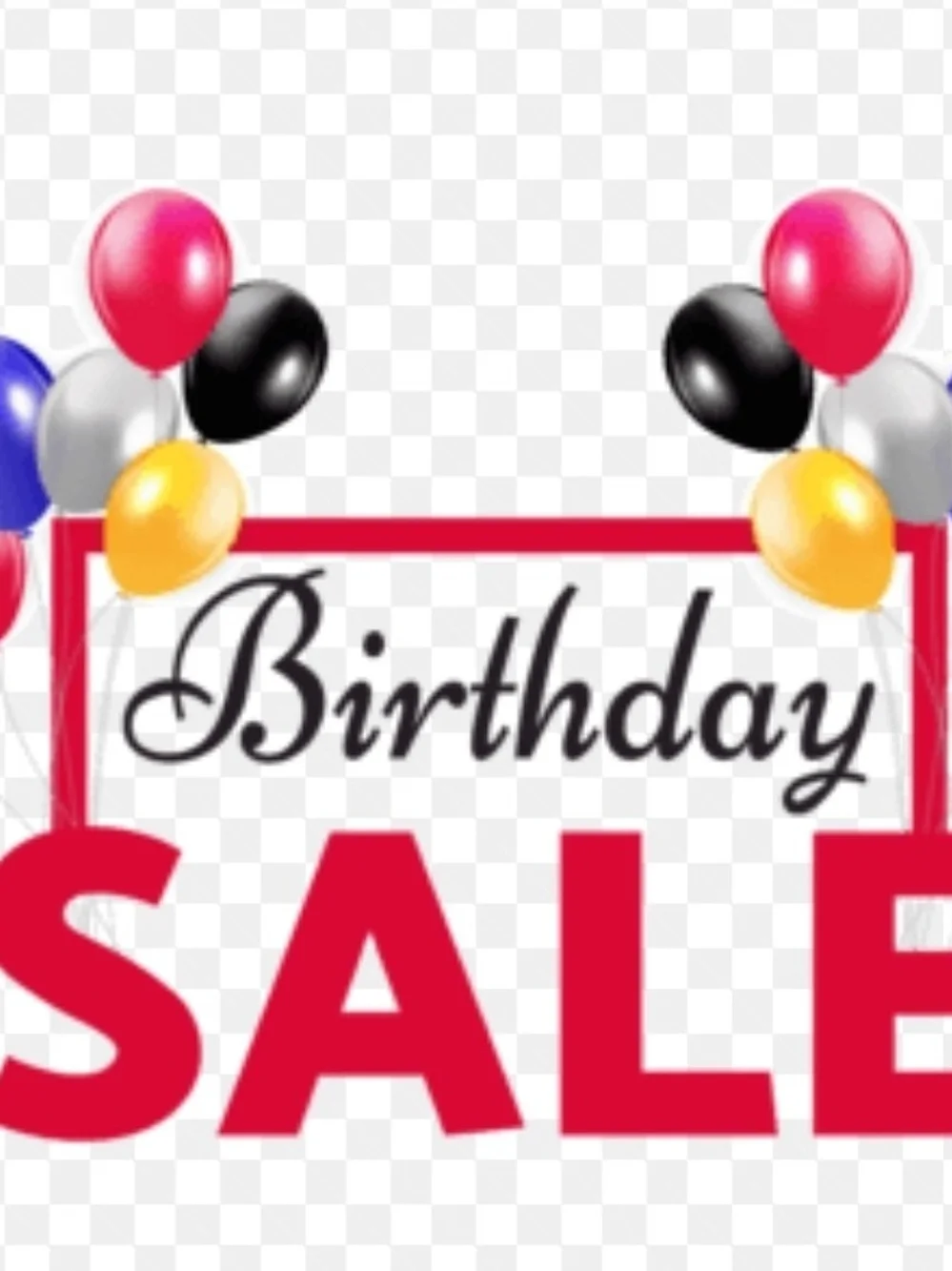 Birthday Sale Party Balloon Banner - Multi-Color
